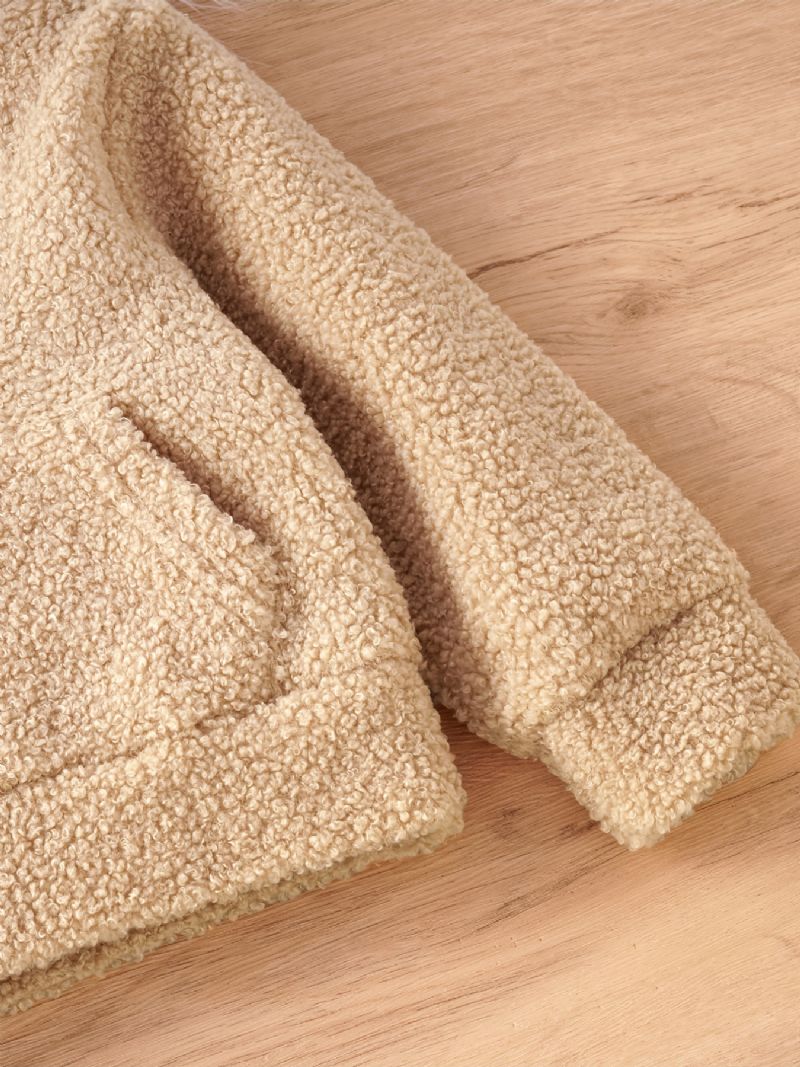Batole Dívčí Mikina S Vyšívaným Písmenem Polar Fleece Svetr S Dlouhým Rukávem Zimní