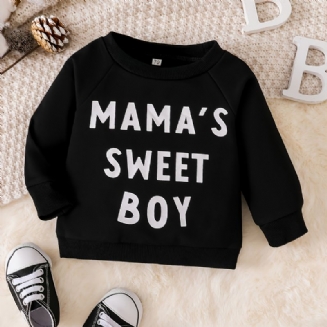 Chlapecká Dětská Mikina Maminčina Sweet Chlapci Se Vzorem Crewneck Podzim Zima Teplá