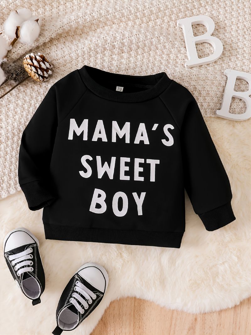 Chlapecká Dětská Mikina Maminčina Sweet Chlapci Se Vzorem Crewneck Podzim Zima Teplá