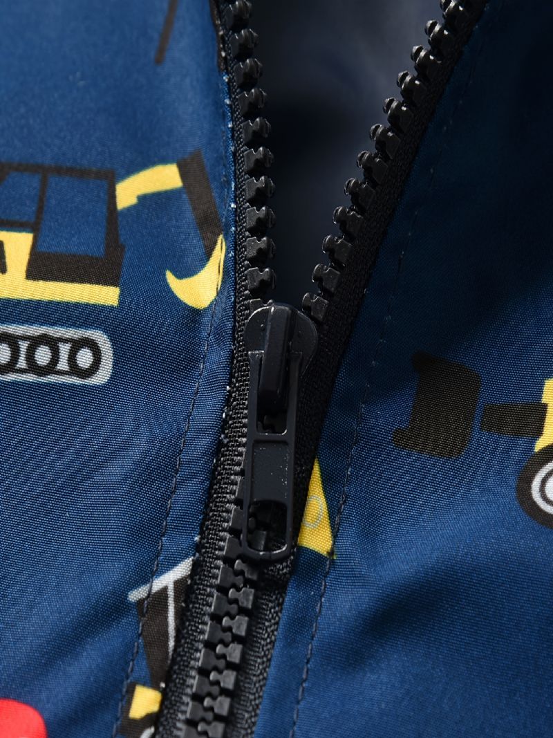 Chlapecká Fleecová Bunda S Kapucí A Zipem