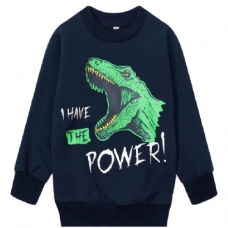 Chlapecká Mikina S Kulatým Výstřihem A Dlouhým Rukávem I Have The Power Dinosaur