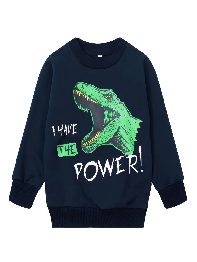 Chlapecká Mikina S Kulatým Výstřihem A Dlouhým Rukávem I Have The Power Dinosaur