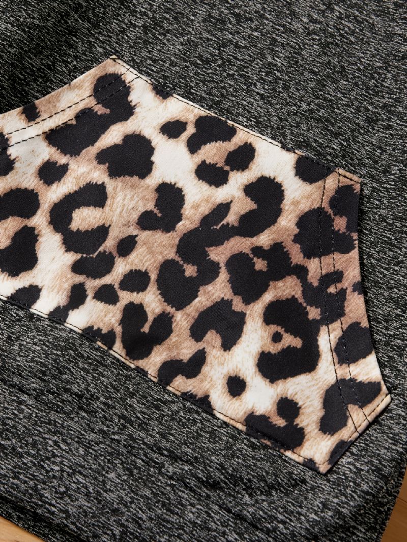 Chlapecká Sada Mikiny A Kalhot S Leopardím Vzorem Dětského Oblečení