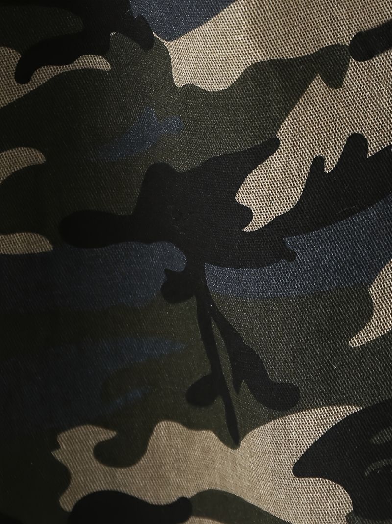 Chlapecké Soupravy Camo Print Mikina S Výstřihem Legíny Kalhoty