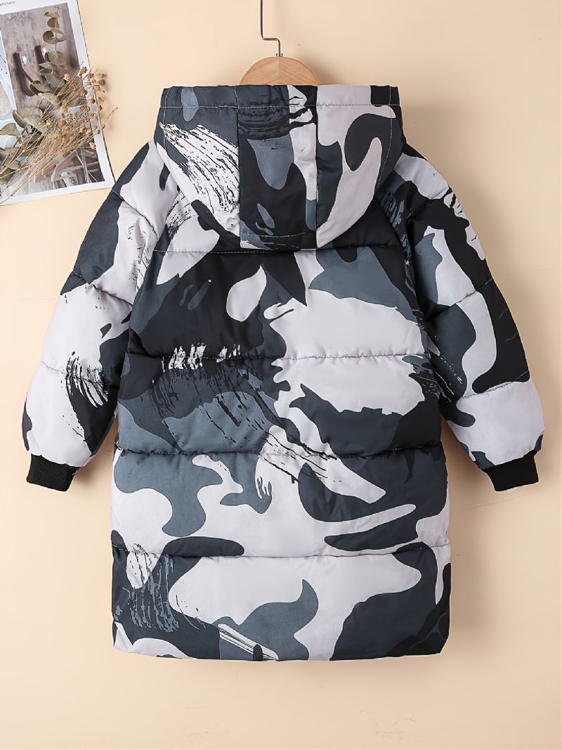 Chlapecký Kabát Camo Puffer S Kapucí Na Podzim Zima Nové