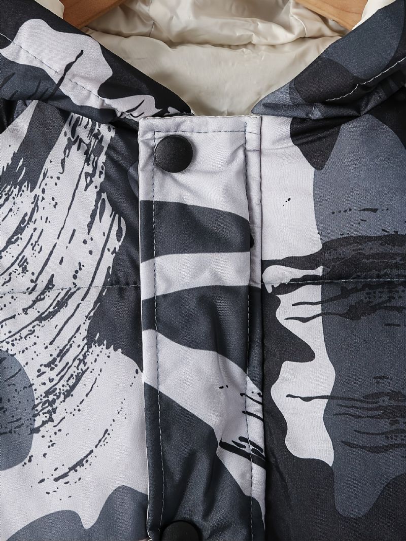 Chlapecký Kabát Camo Puffer S Kapucí Na Podzim Zima Nové