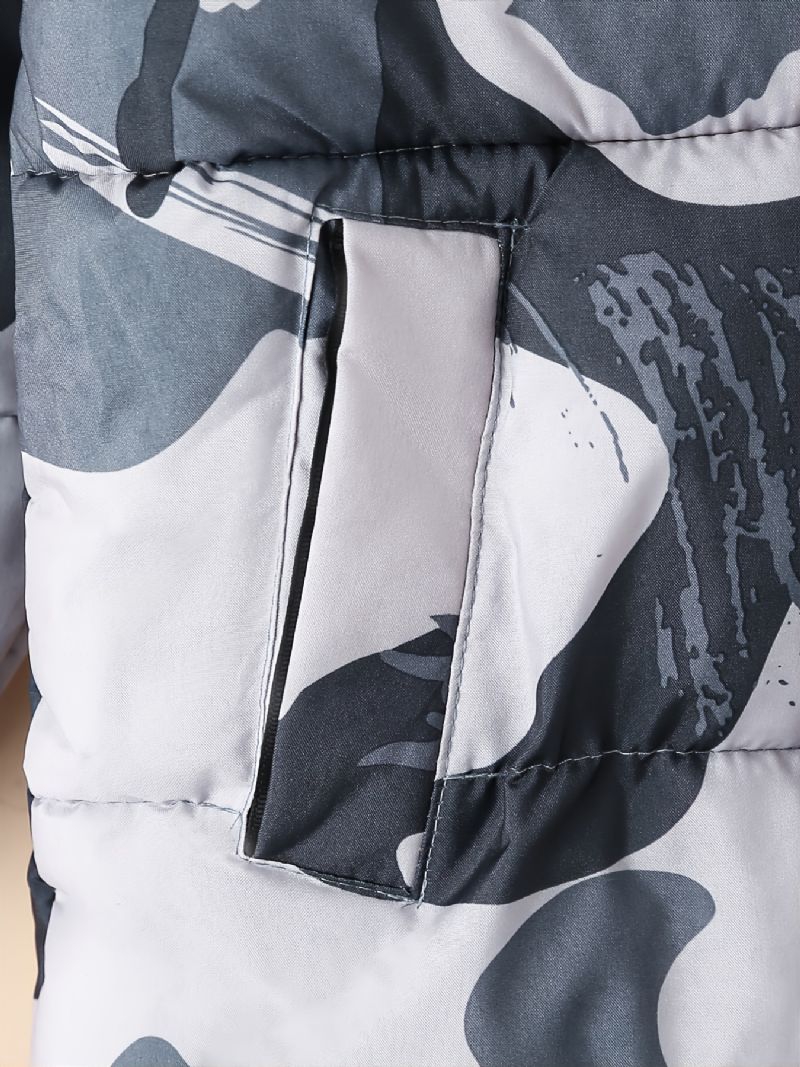 Chlapecký Kabát Camo Puffer S Kapucí Na Podzim Zima Nové