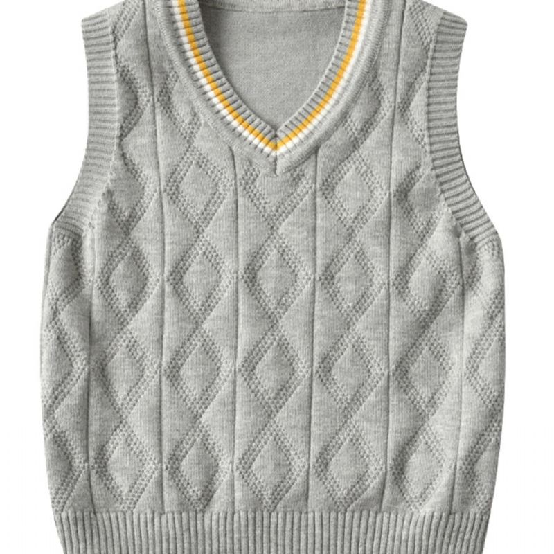 Dětská Svetrová Vesta College Style Chlapci Pletený Svetr