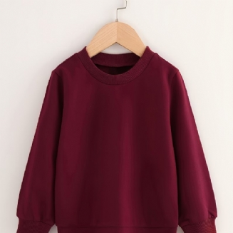 Děťátko Dívky Crew Neck Pevná Mikina Na Podzim Zima Nové