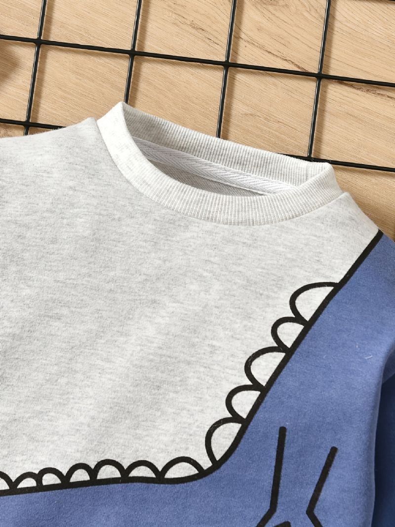 Podzimní Zimní Mikina Pro Chlapce S Potiskem Crew Neck