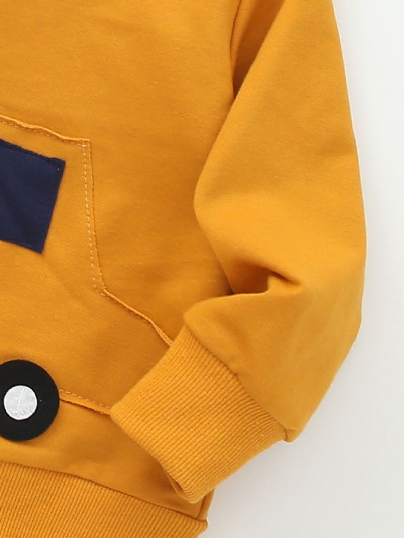 Zimní Teplá Mikina S Kapucí Na Zip S Nápisem Chlapci Car Print