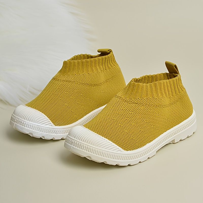 Dívčí Žluté Flying Weave Fleece Kotníkové Boty