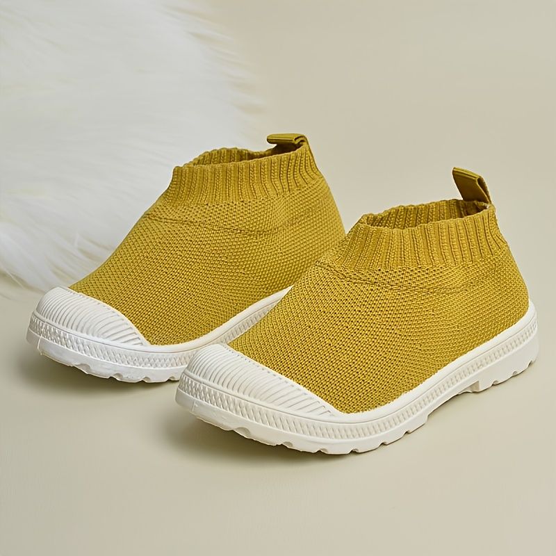 Dívčí Žluté Flying Weave Fleece Kotníkové Boty