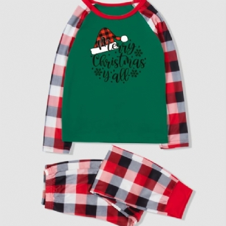 2023 Veselé Vánoce Kostkované Pruhované Pyžamo Loungewear Chlapci