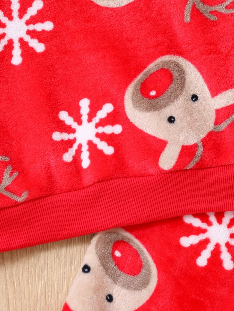 2ks Chlapci Dívky Christmas Deer Thickening Flanely Pyžamas Suets