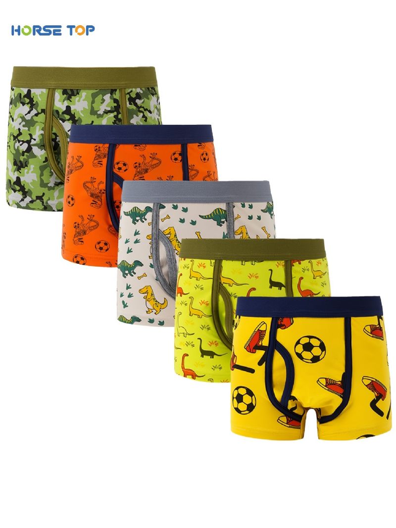 5ks Batole Chlapci Cartoon Pattern Pohodlné Boxerské Spodní Prádlo