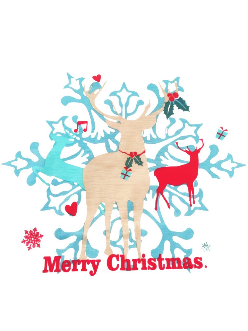 Chlapci Dívky Snowflake Elk Veselé Vánoce Crewneck Rodinné Pyžamo