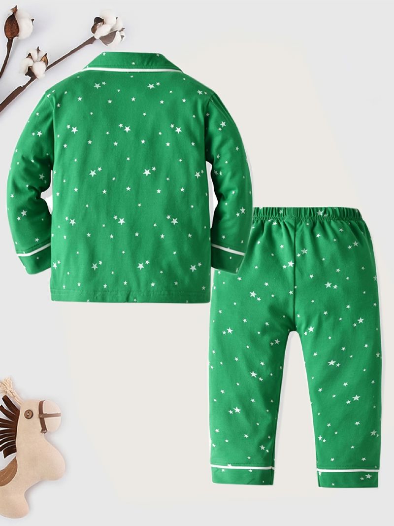 Chlapci Lounge Wear Homewear Tričko S Dlouhým Rukávem A Slušivé Kalhoty Vánoční