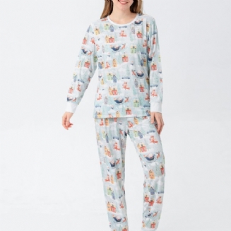 Dámské Spací Oblečení Chirstama Family Pyžamo Set Děťátko Chlapci Dívky Dámský Pánský Vánoční Oblek