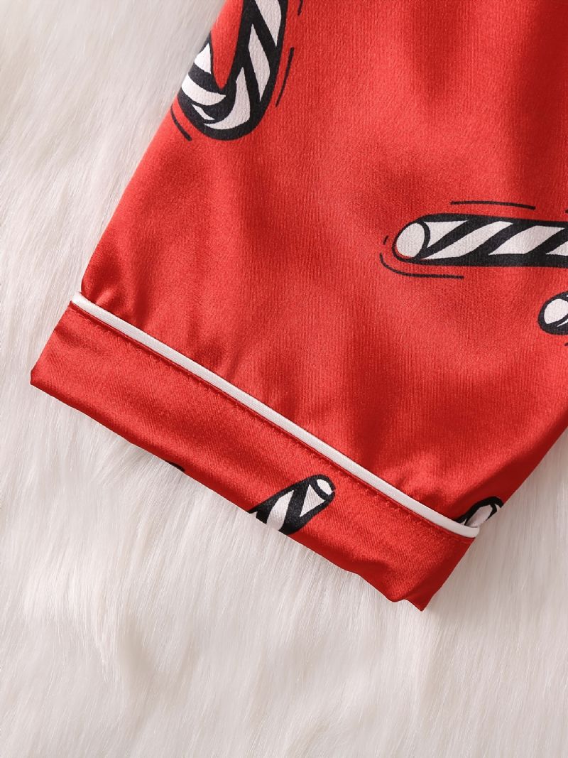 Dívčí Košile S Dlouhým Rukávem + Kalhoty Pyžamo Sada Dětského Vánočního Oblečení