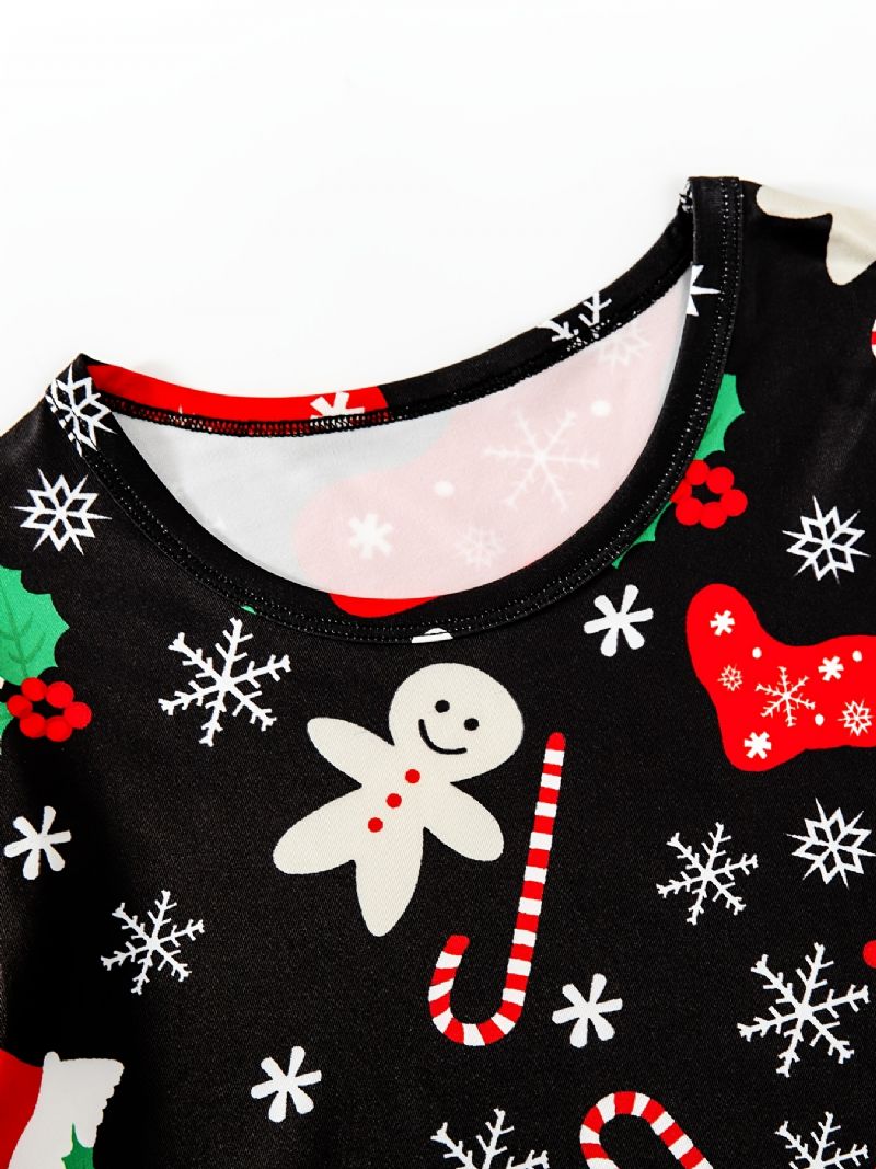 Dívčí Noční Košile S Vánočním Potiskem Dětské S Dlouhým Rukávem Oblečení Na Spaní