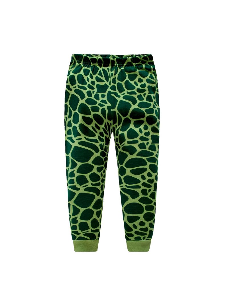 Popshion Chlapci Pajame Set 2ks Casual Dinosaur Crewneck Army Green Loungewear