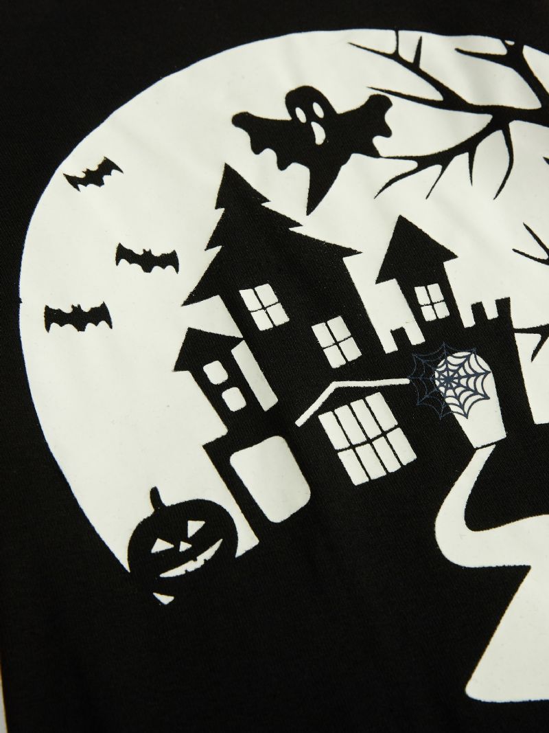 Sada Pyžama Popshion Chlapci Spider Pumpkin Bat Ghost Witch S Dlouhým Rukávem