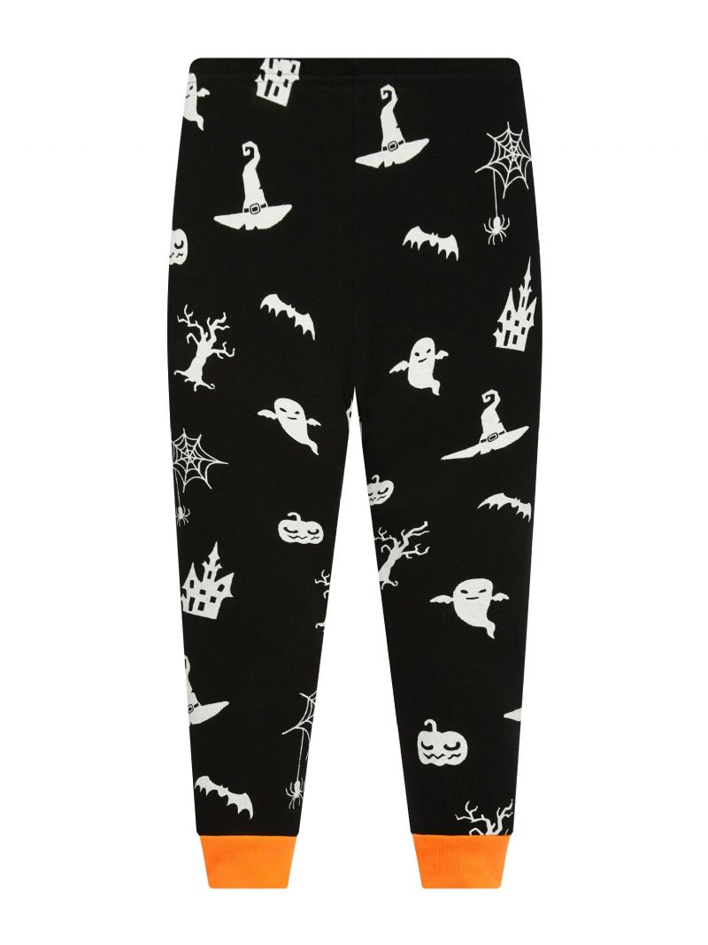 Sada Pyžama Popshion Chlapci Spider Pumpkin Bat Ghost Witch S Dlouhým Rukávem