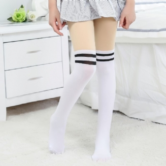 1 Pár Dívčích Punčochových Kalhot S Pruhovanými Tanečními Ponožkami