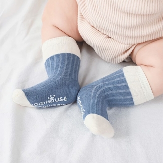 1 Pár Ponožek Pro Novorozence Pro Kojence A Miminka Roztomilé Bez Kostic Jednoduché Barevné Ponožky Dětské Měkké Batole