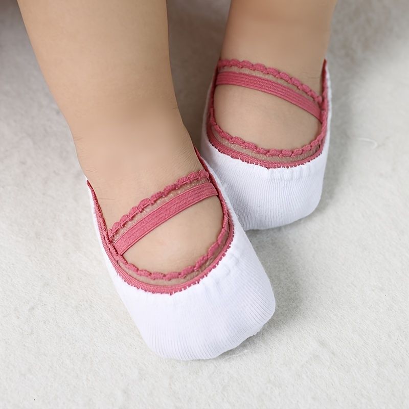 1pár Kojeneckých Podlahových Ponožek Krajkové Batolecí Ponožky Pro Chlapce A Dívky