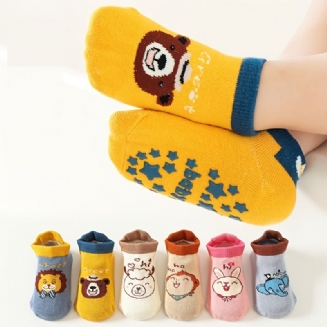 1pár Kojeneckých Podlahových Ponožek Protiskluzové Roztomilé Zvířátka Batolecí Kotníkové Ponožky Pro Chlapce Dívky