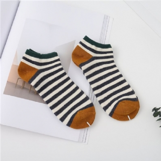 2páry Dětské Ponožky Pruhované Kotníkové Pro Chlapce A Dívky