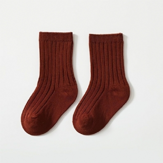 2páry Děťátko Jednobarevné Bavlněné Ponožky Chlapecké Dívčí