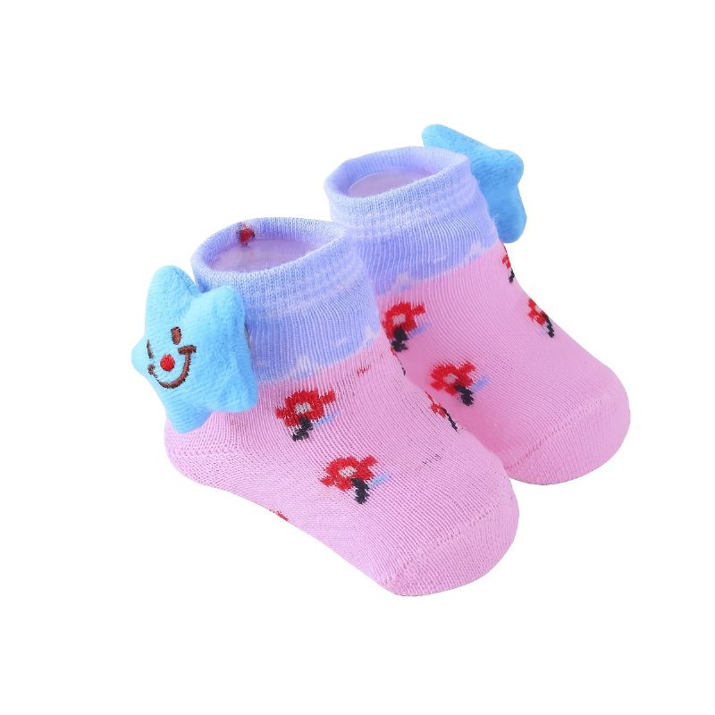 3páry Dívčích Ponožek Pro Novorozence Teplé Batolecí Ponožky