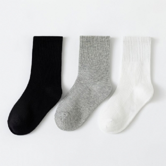 3páry Dětské Pevné Ponožky Bavlněné Teplé Zimní Pro Chlapce Dívky