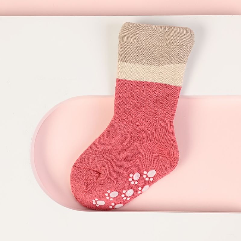 3páry Kojenecké Podlahové Ponožky Zahuštěné Teplé Protiskluzové Batolecí Zimní Pro Chlapce Dívky