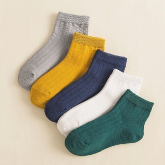 5 Ks Chlapecké Pevné Bavlněné Ponožky