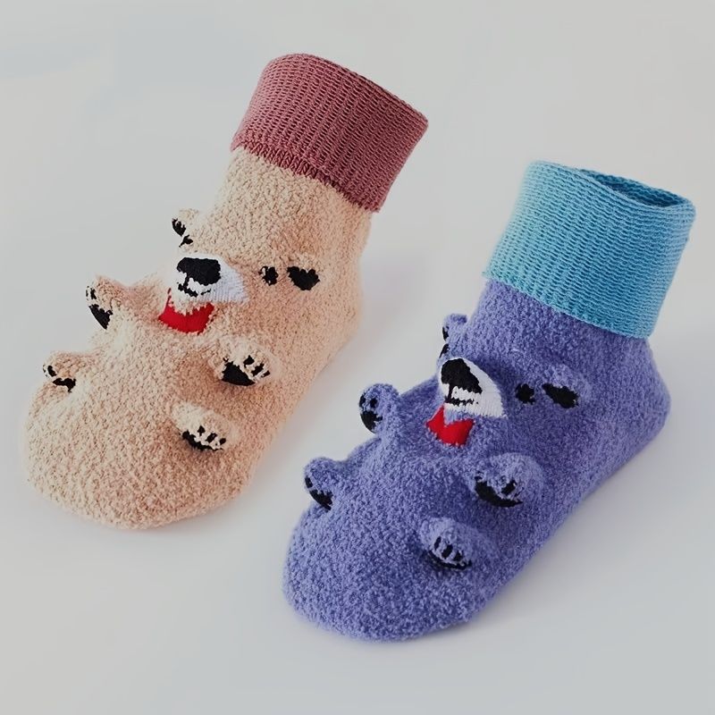 5 Párů Kojeneckých Podlahových Ponožek Hřejivé Protiskluzové Roztomilé Ponožky Pro Batole S Dinosaury Pro Chlapce Dívky