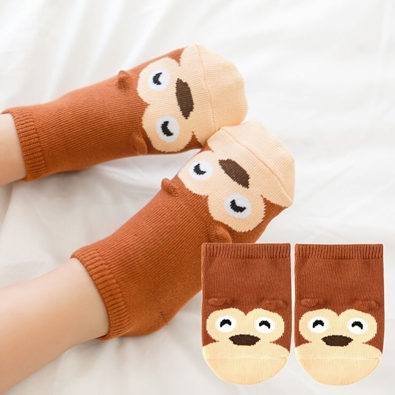 Děťátko Animal Print Bavlněné Kotníkové Ponožky Pro Chlapce Dívčí Dětské