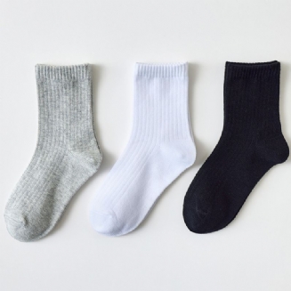 Dívčí Ponožky Jednobarevné Sportovní (3 Páry)