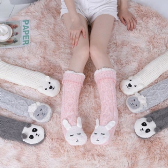 Dívčí Zimní Pohodlné Kreslené Roztomilé Ponožky Pod Kolena
