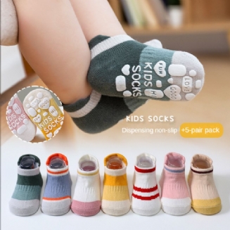 Dětské Dívčí Ponožky Protiskluzové Low Top Floor Socks 5ks