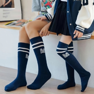 Dětské Dívčí Pruhované Ponožky Nad Kolena Vysoké