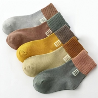 Dětské Ponožky Winter Chlapci Digital Print Colorblock Thermal Cotton Do Půlky Lýtek