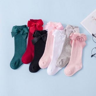 Dívky Děti Děťátko Soild Bow Socks Princess Sock