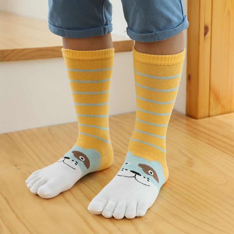 Děti Toe Socks Cartoon Five Finger Bavlna