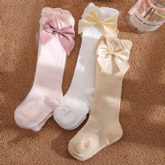 Móda Dětská Kolínka Vysoké Mašličky Ponožky Novorozenci Kojenci Batolata Bavlněné Jednotné Punčochy Teplé Chlapecké Dívčí