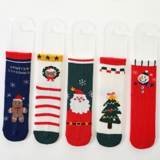 Vánoční Sada 5 Párů Dětských Ponožek Pro Chlapce A Dívky