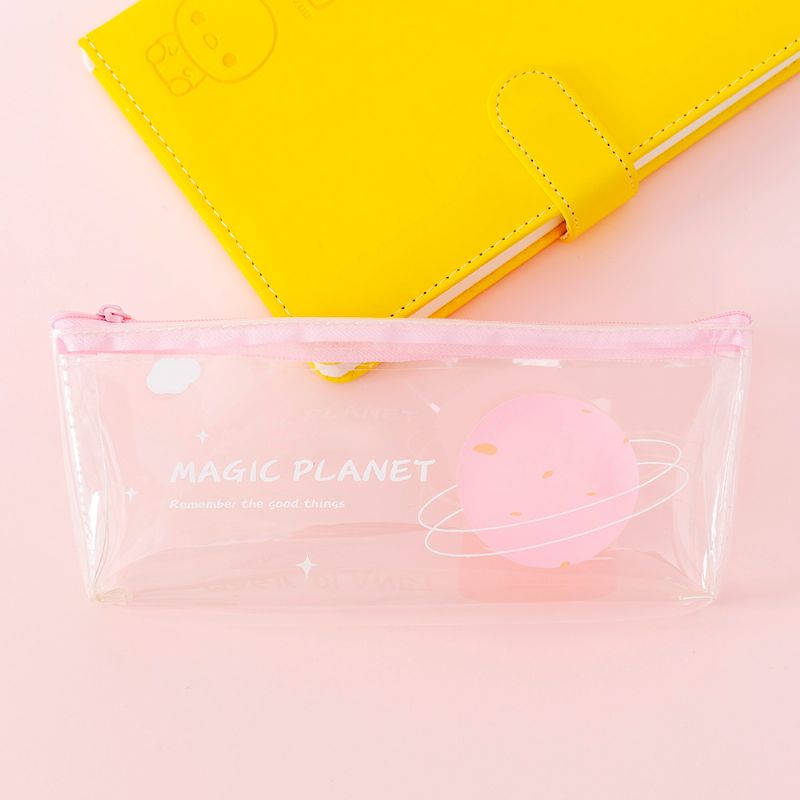 1ks Průhledné Vodotěsné Pouzdro Na Tužku Taška Na Tužky Kapsička Na Fixy Multifunkční Organizér Krabička Taštička Na Make-up Office College Dárek Pro Dospělé Dospívající Dívka Chlapec